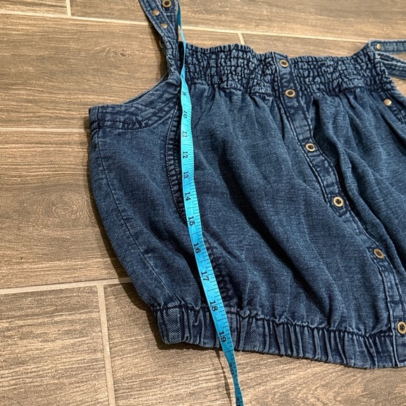 Anthropologie - Pilcro - Chambray Button-Front Bubble-Hem Top - Picture 12 of 12